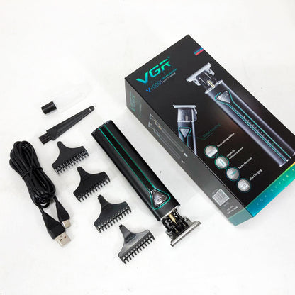 Профессиональная аккумуляторная машинка для стрижки волос VGR V-009 триммер для бороды и усов