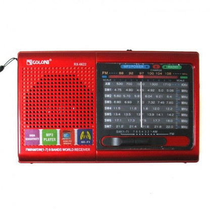 Портативная колонка радио MP3 USB Golon RX-6622. Цвет: красный