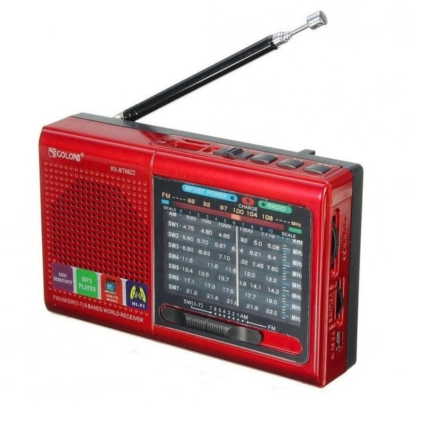 Портативная колонка радио MP3 USB Golon RX-6622. Цвет: красный
