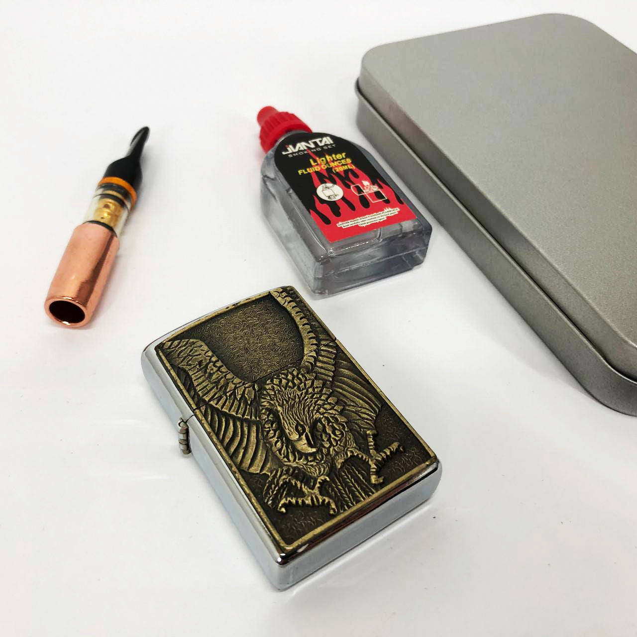 Зажигалка бензиновая в подарочной коробке N13, подарочные прикольные зажигалки, подарок зажигалка парню