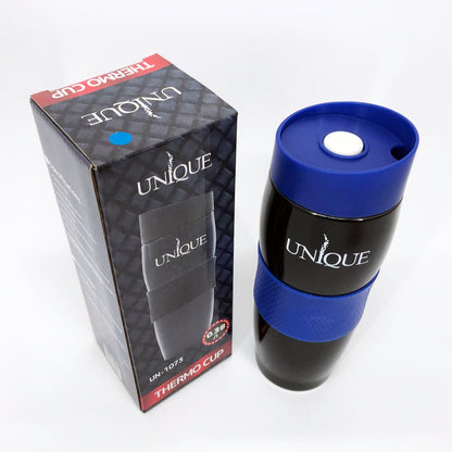 Термокружка UNIQUE UN-1073 0.38 л, Термос из нержавейки металлический. Цвет: синий