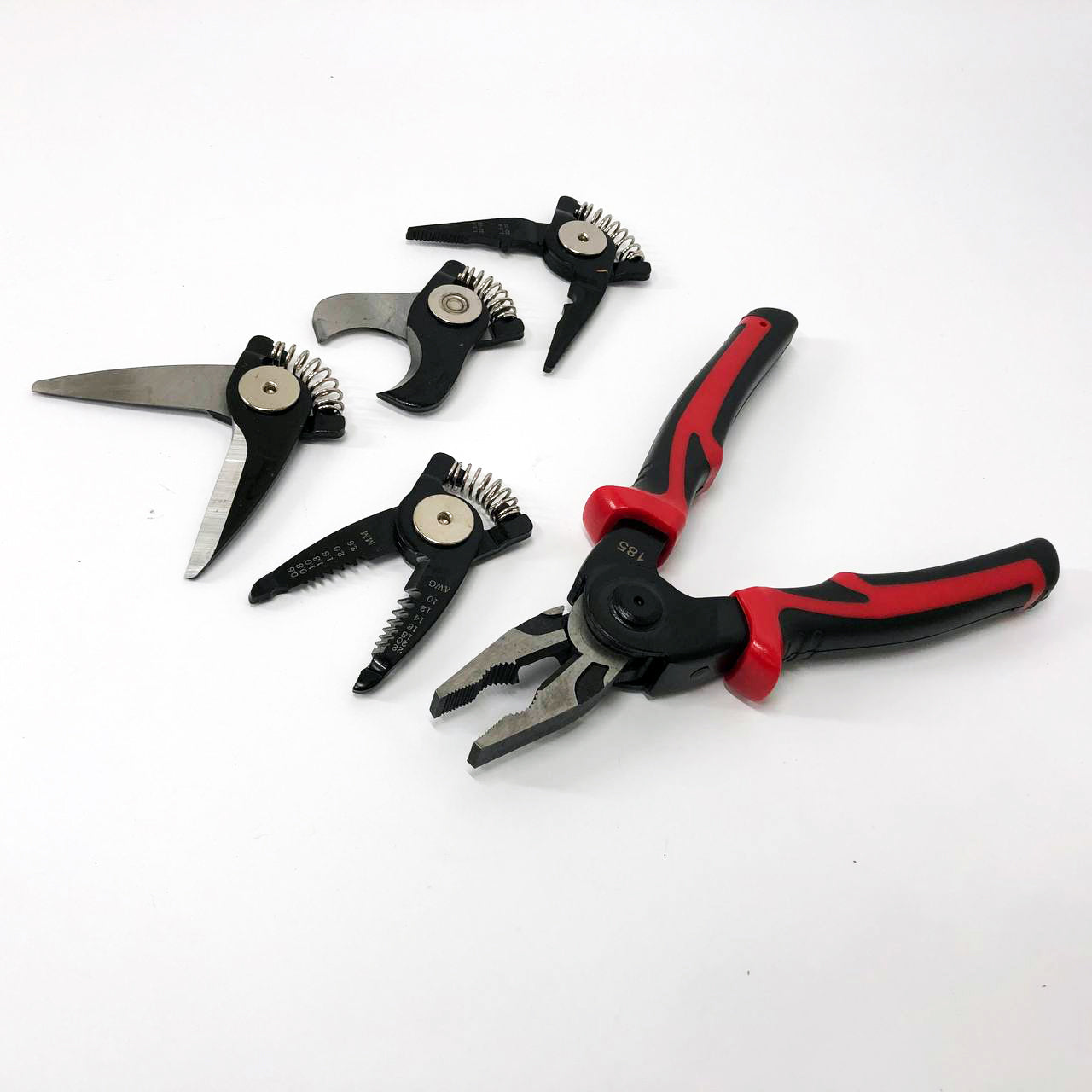 Багатофункціональний набір швидкозмінних інструментів 5 в 1 (плоскогубці, зачищення ізоляції, щипці обтискні)