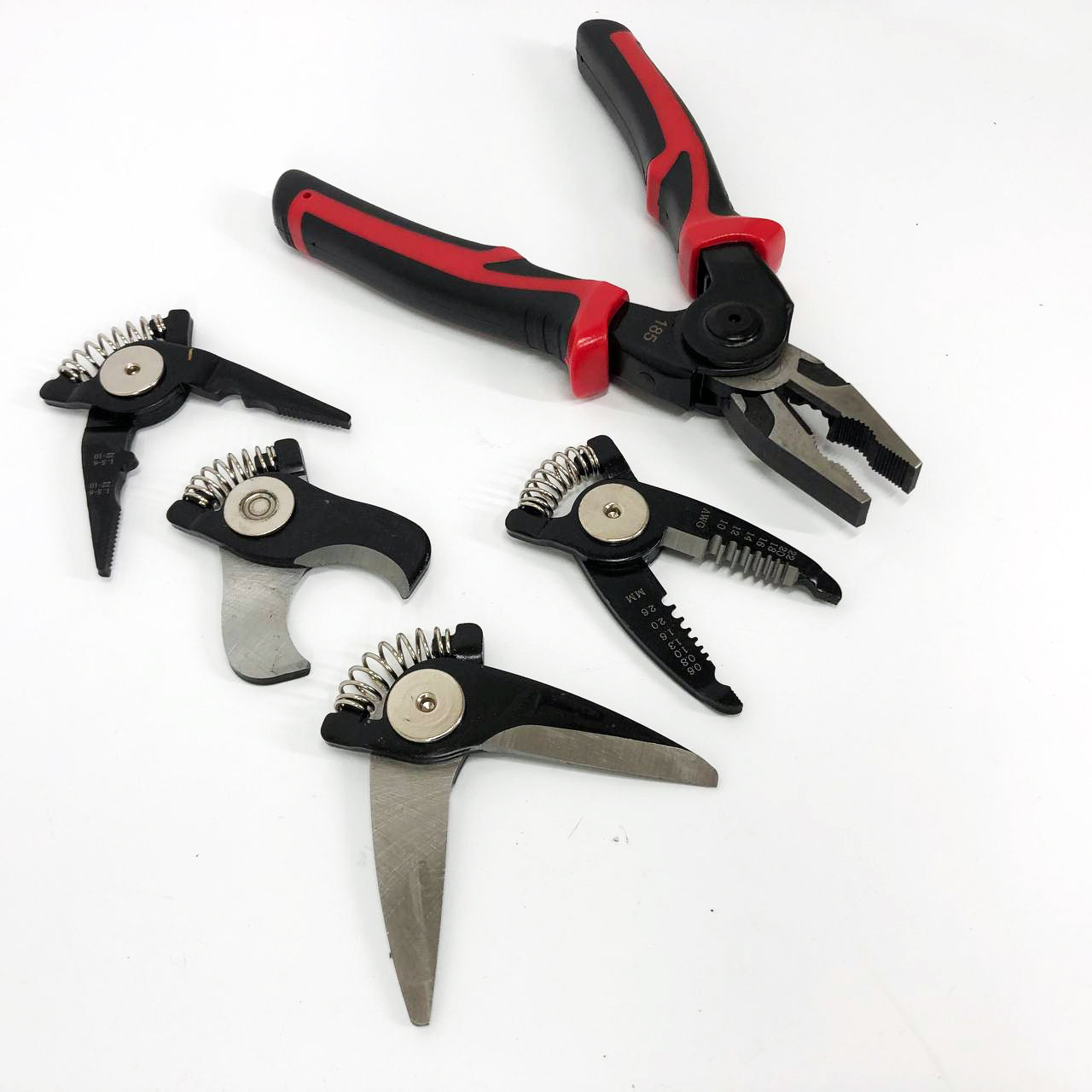 Багатофункціональний набір швидкозмінних інструментів 5 в 1 (плоскогубці, зачищення ізоляції, щипці обтискні)