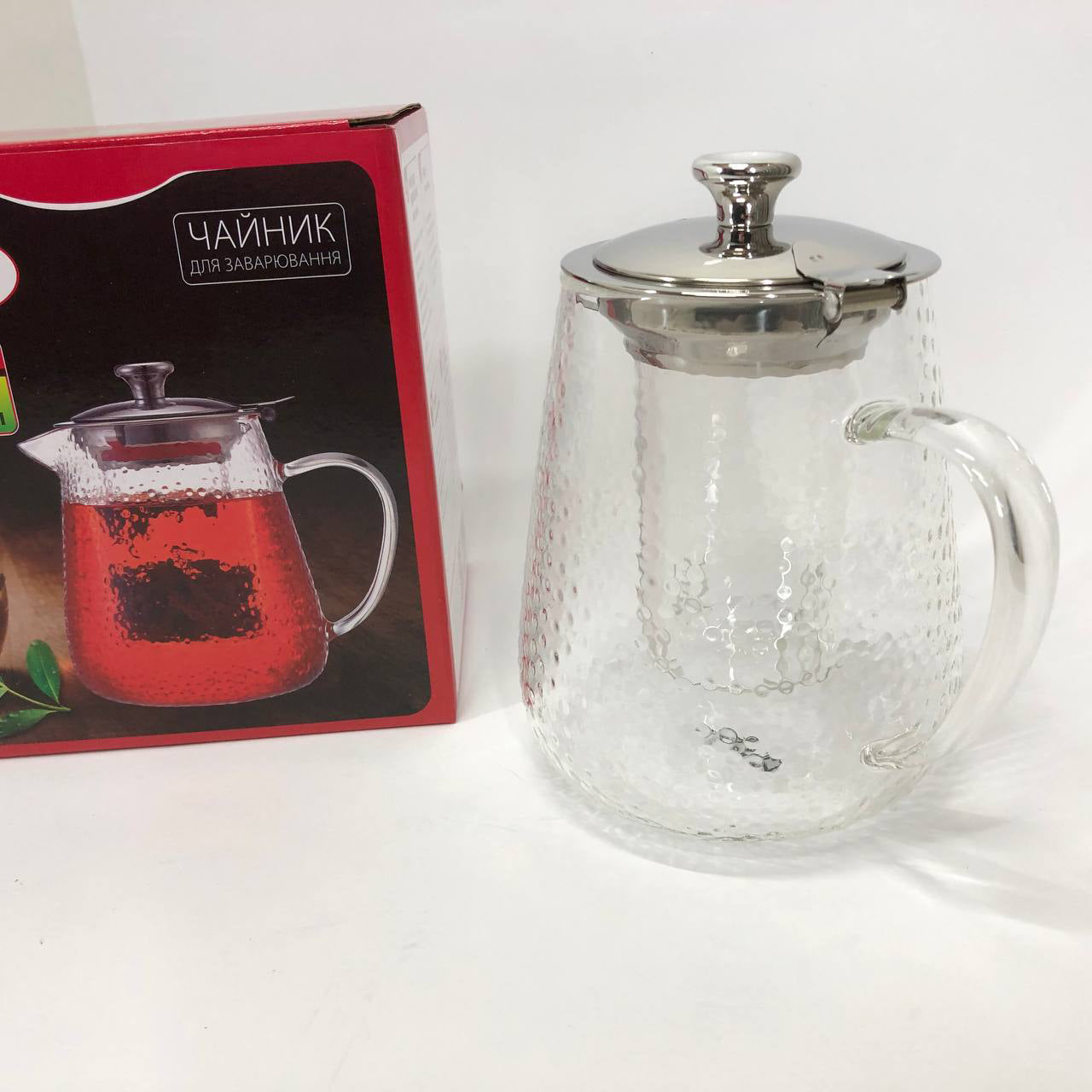 Чайник заварочный заварник для чая Con Brio CB-6380 800 мл, Стильный стеклянный заварочный чайник