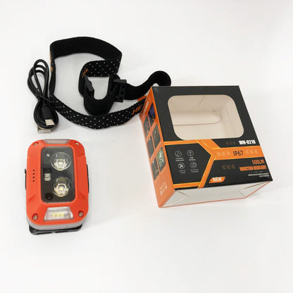 Фонарь налобный WH-0218-XPG(white+yellow)+SMD(red), Налобный фонарь для туризма рыбалки и охоты