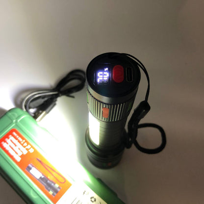 Фонарик 623-TG+COB, Переносной ручной мощный фонарь, Портативный светодиодный фонарь с зарядкой