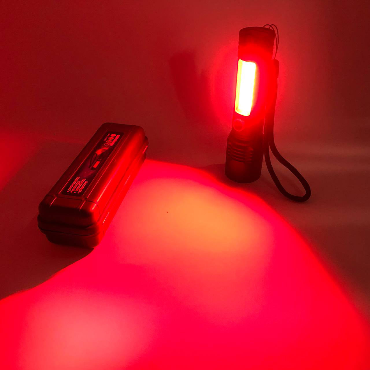 Фонарик BN-537-TG+COB (White+red), Тактичный фонарь ручной, Топ-фонарик, Фонарик полис