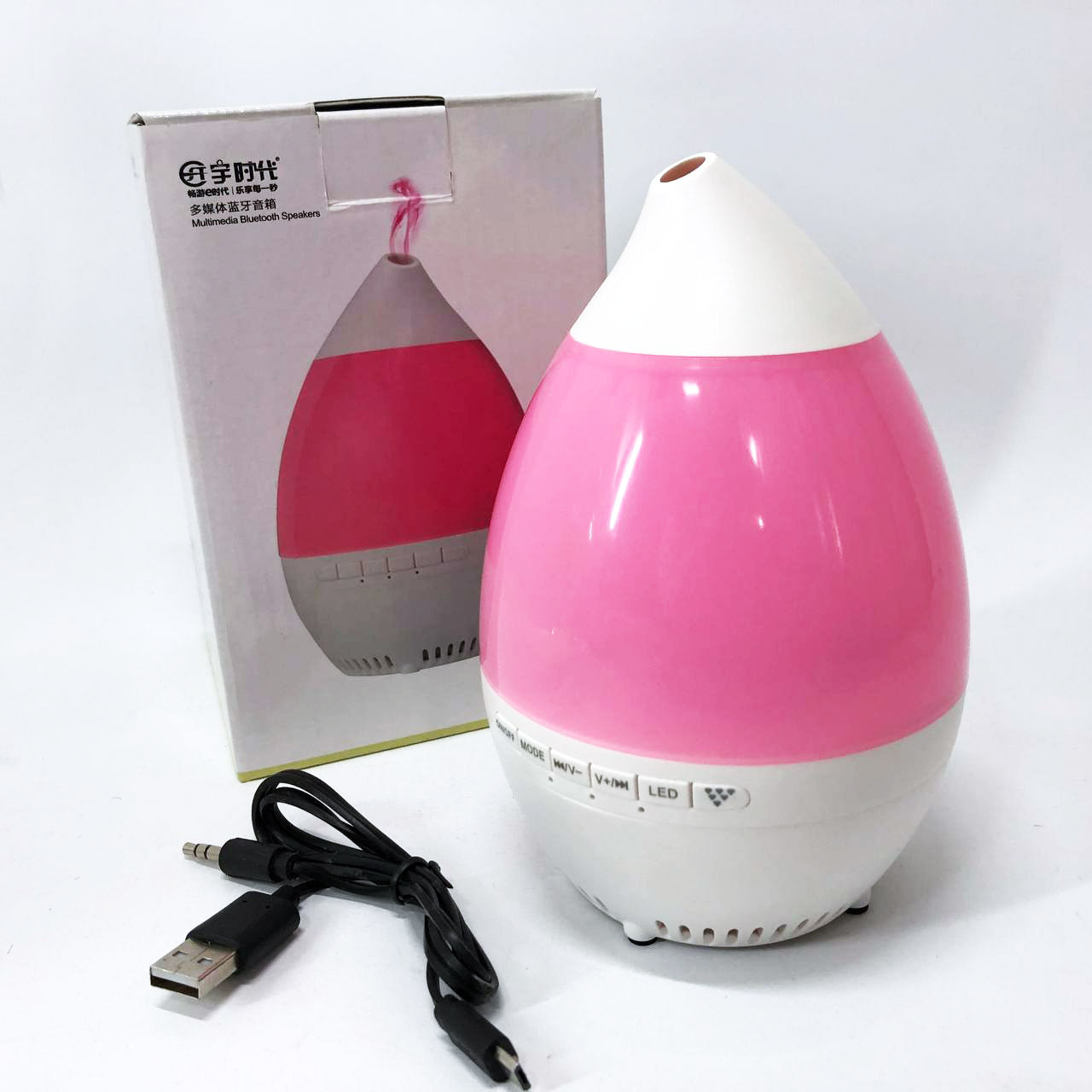 Колонка увлажнитель с диодной подсветкой JT-315, Настольный увлажнитель воздуха. Цвет: розовый