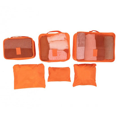 Набор дорожных органайзеров для вещей 6 шт. Цвет: оранжевый