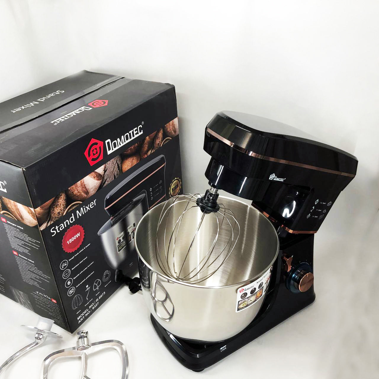 Настольный миксер-тестомес планетарный Domotec R 6673 12 л, Планетарный комбайн Стационарный для дома