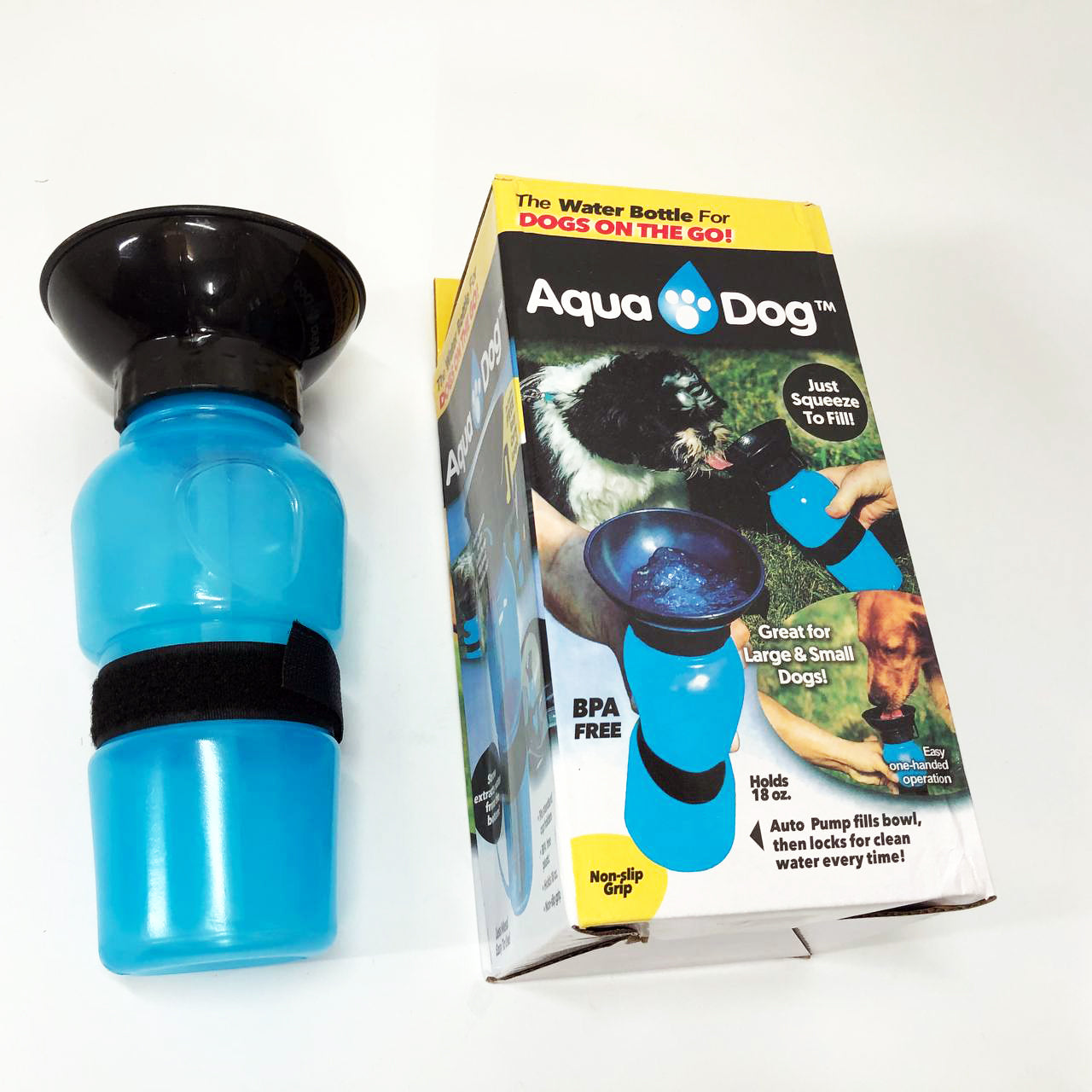 Поилка для собак дорожная переносная Aqua Dog 537 мл портативная бутылка для крупных и мелких собак FS-97