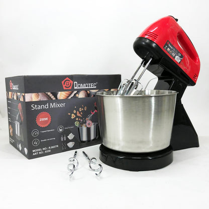 Миксер ручной с чашей Domotec R6637R 2 литра 250 W, Миксер стационарный с чашей из нержавейки