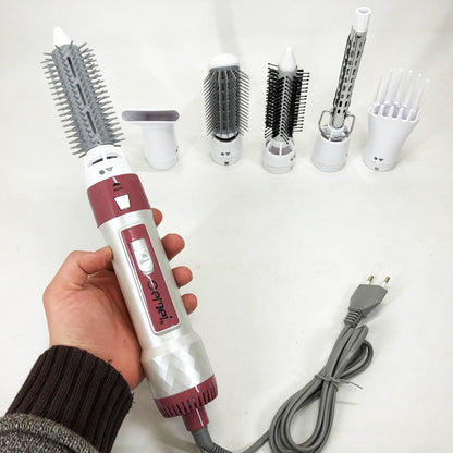 Фен для волос стайлер с насадками Gemei GM-4836 7 в 1, Фен-стайлер с различными насадками