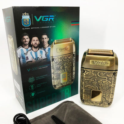 Электробритва-шейвер VGR V-336 LED Display мужская профессиональная для сухого и влажного бритья металлическая