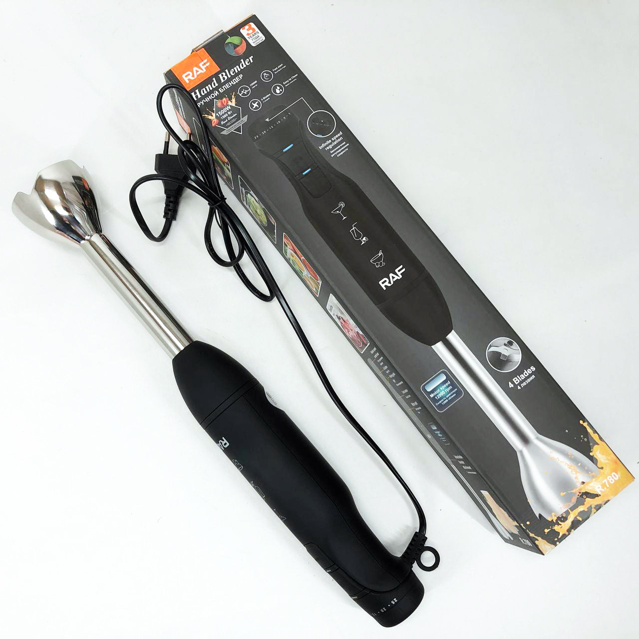 Погружной ручной блендер RAF R.780 1500 Вт