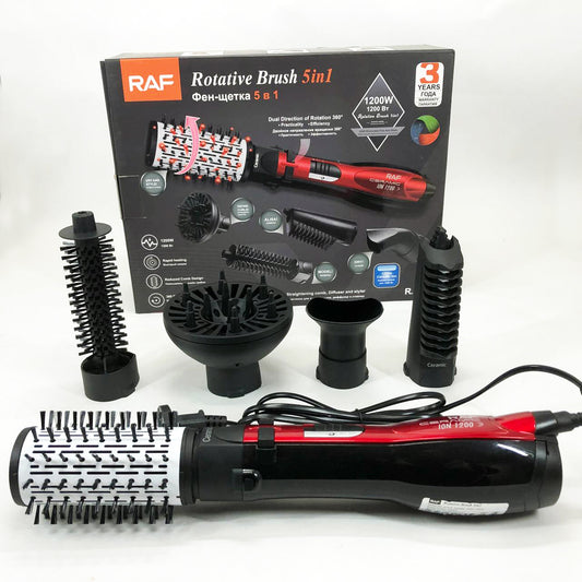 Фен стайлер RAF R.416 5в1 щетка расческа для сушки укладки волос 1200 Вт