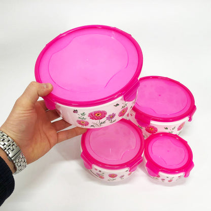 Набор пластиковых судков UNIQUE UN-1512. Цвет: розовый