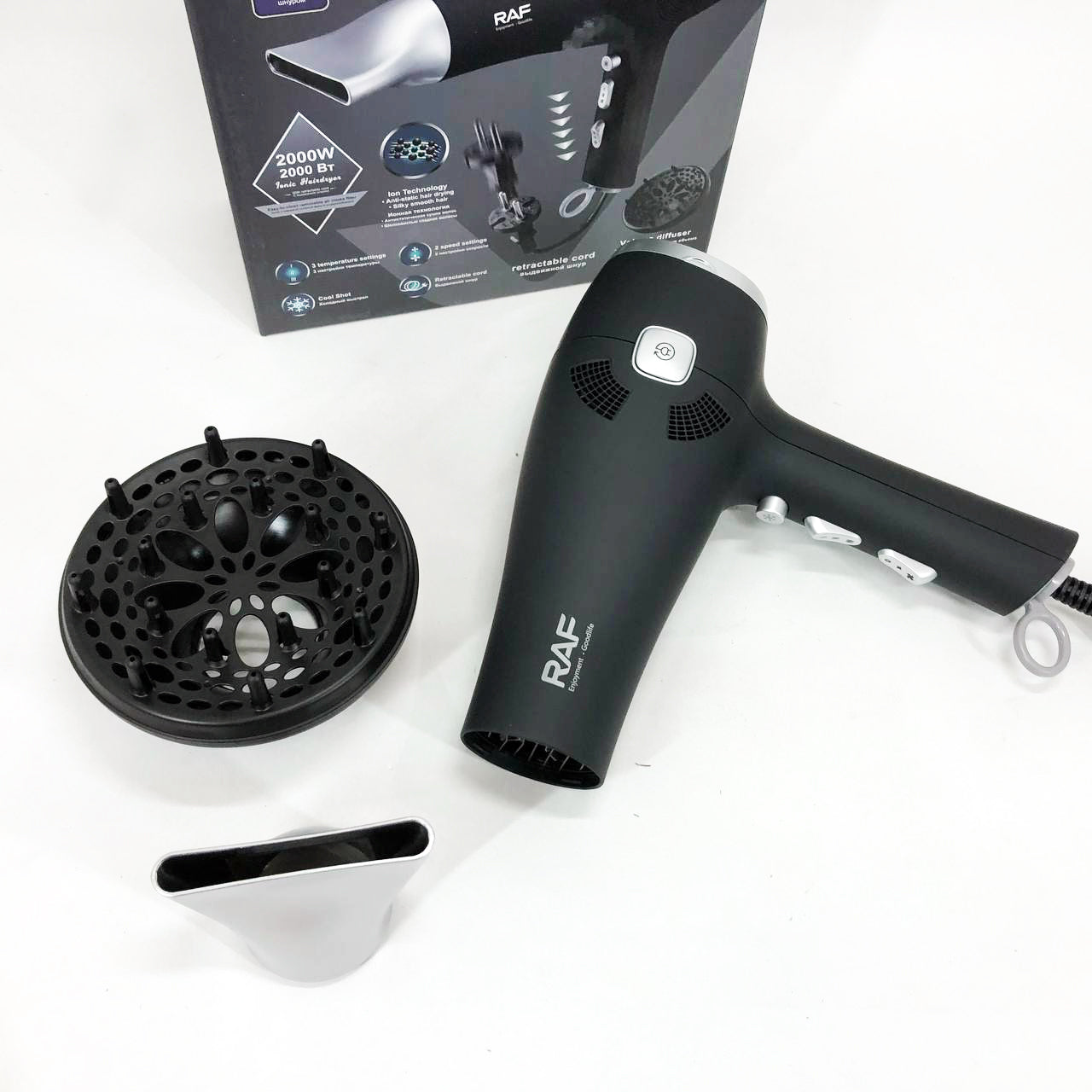 Фен для волос RAF R.402B 2400 Вт