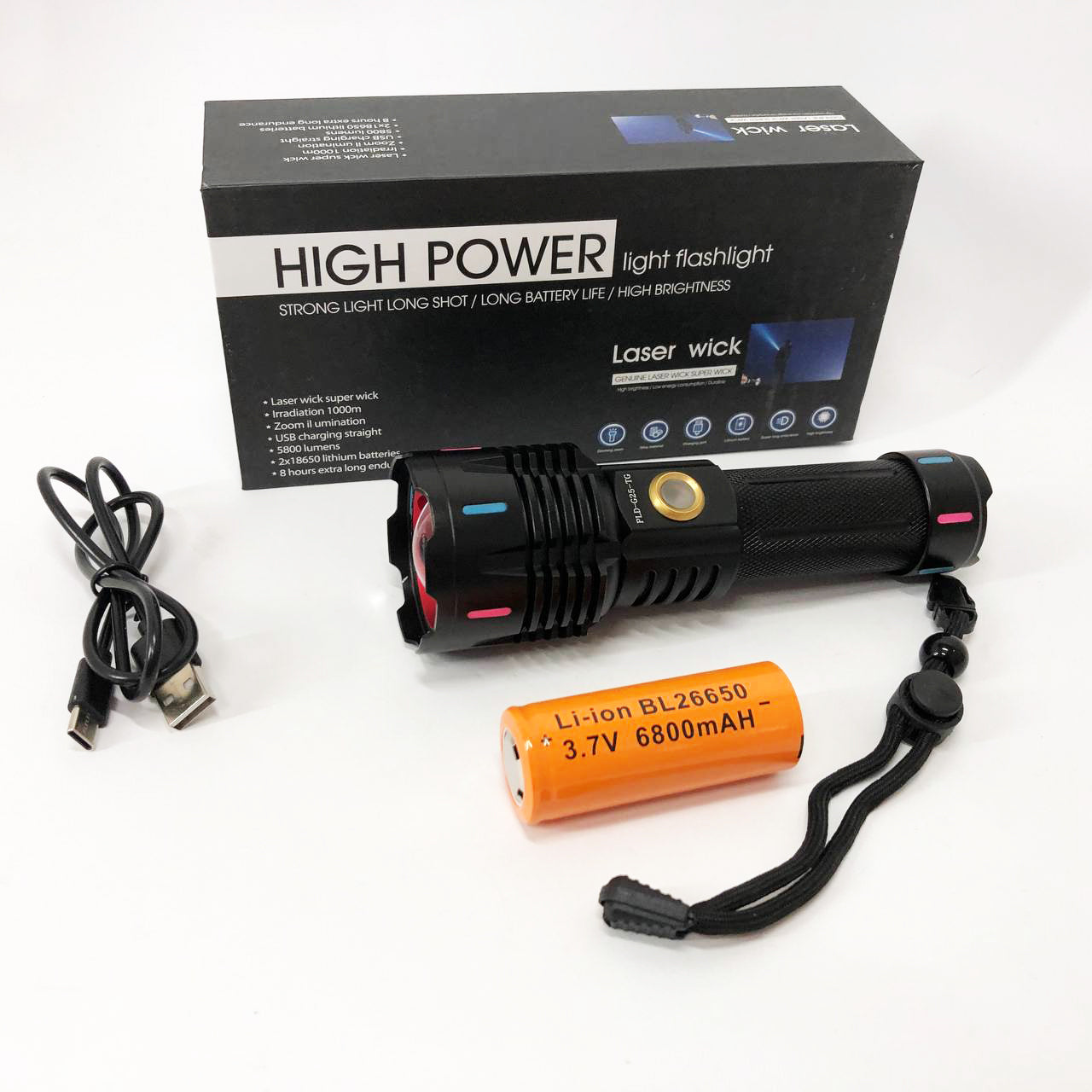 Фонарь X-BALOG FLUORESCENCE G671/G25 PM30-TG, Сверхмощный фонарик, Яркий фонарик, Качественный фонарик