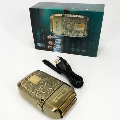 Электробритва-шейвер VGR V-336 LED Display мужская профессиональная для сухого и влажного бритья металлическая