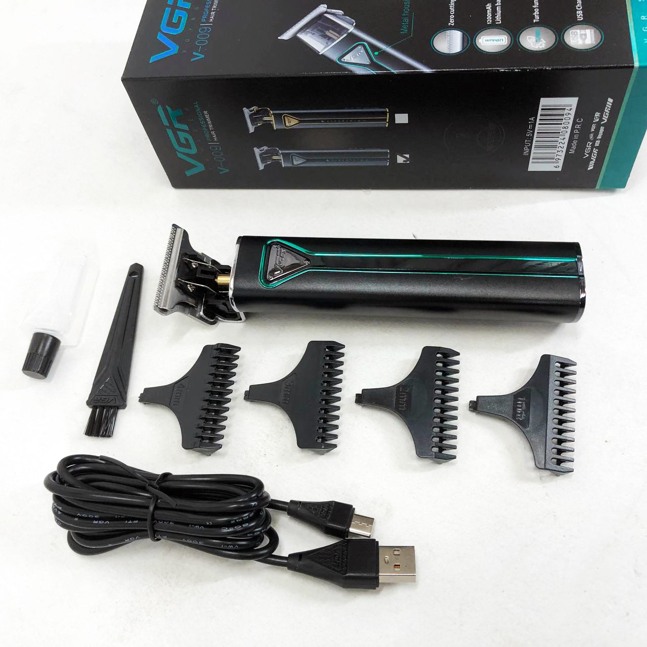 Профессиональная аккумуляторная машинка для стрижки волос VGR V-009 триммер для бороды и усов