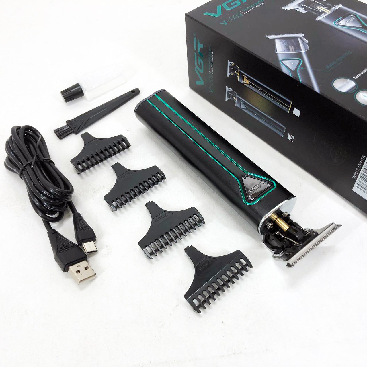 Профессиональная аккумуляторная машинка для стрижки волос VGR V-009 триммер для бороды и усов