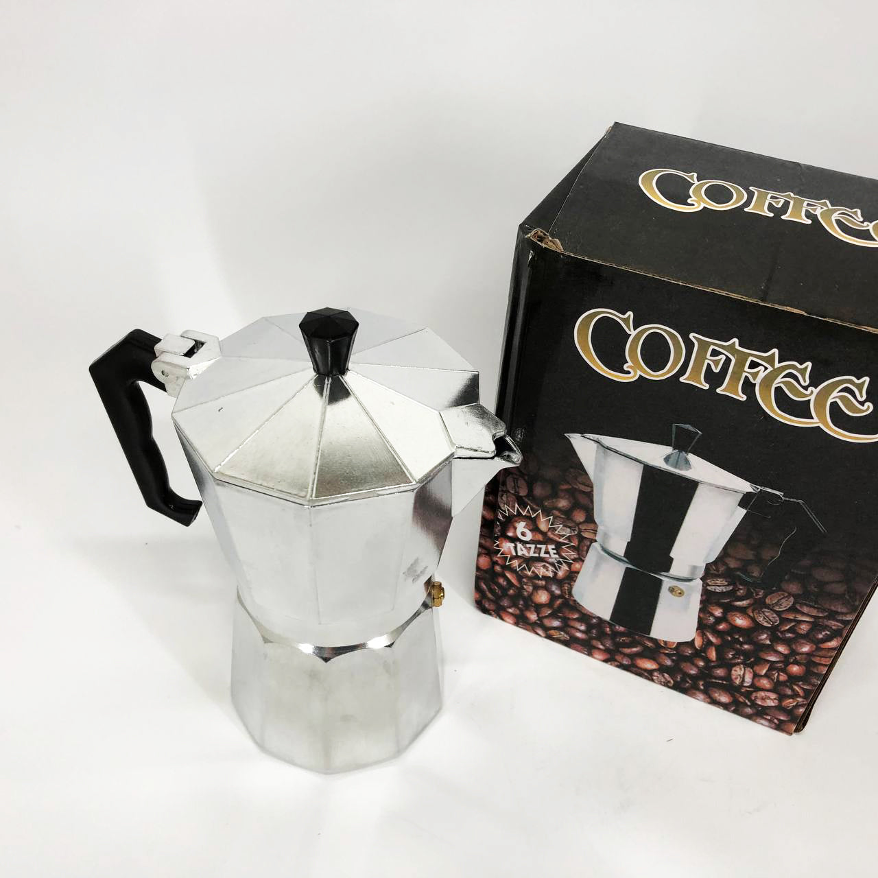 Кофеварка гейзерная из нержавеющей стали UNIQUE UN-1912 270 мл, Гейзерная кофеварка 3 чашки