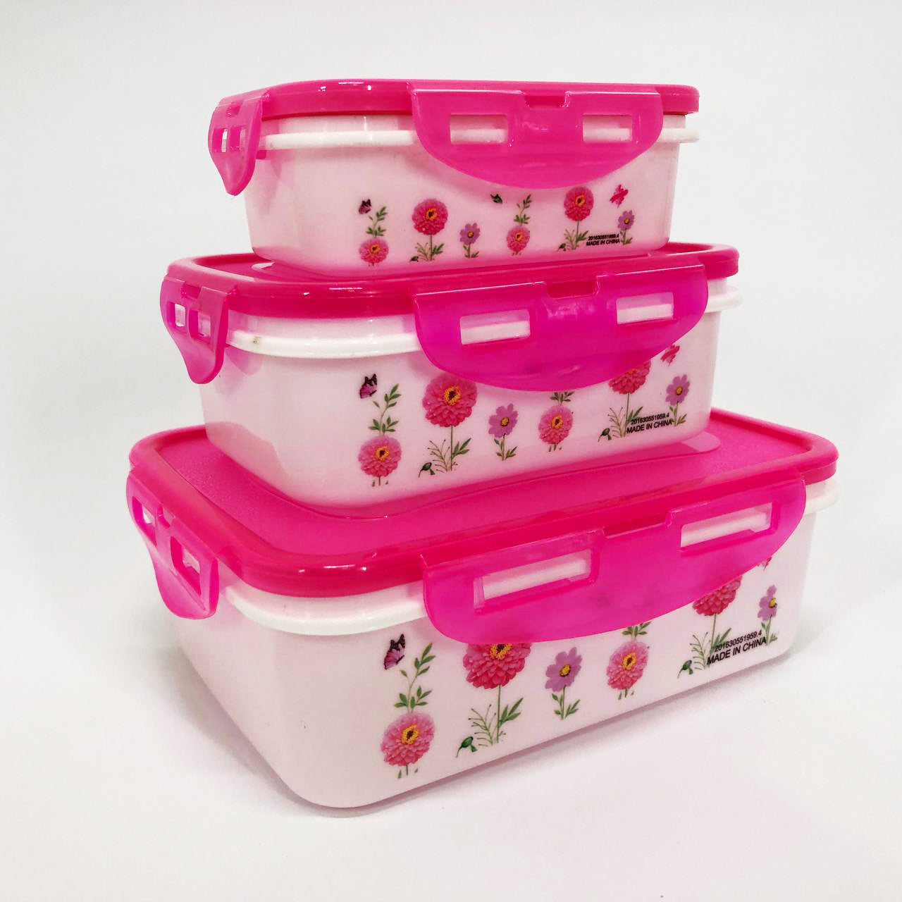 Набор пластиковых судков UNIQUE UN-1511. Цвет: розовый