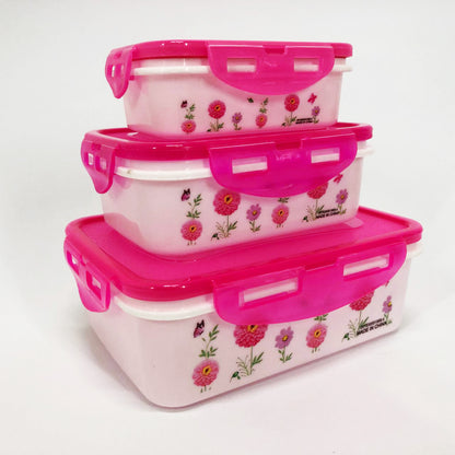 Набор пластиковых судков UNIQUE UN-1511. Цвет: розовый