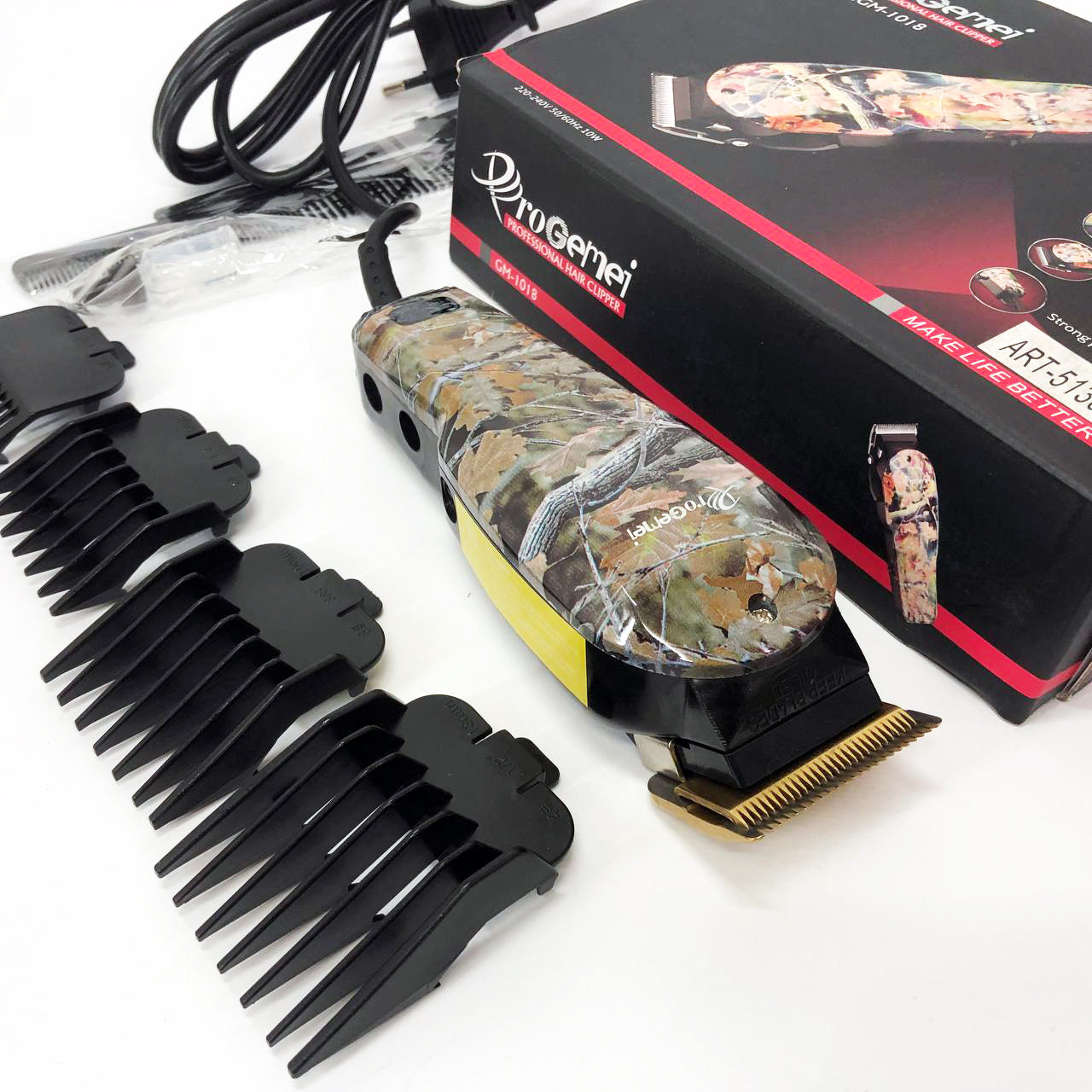 Профессиональная машинка для стрижки волос GEMEI GM-1018, Стильная машинка для стрижки, Тример для бороды