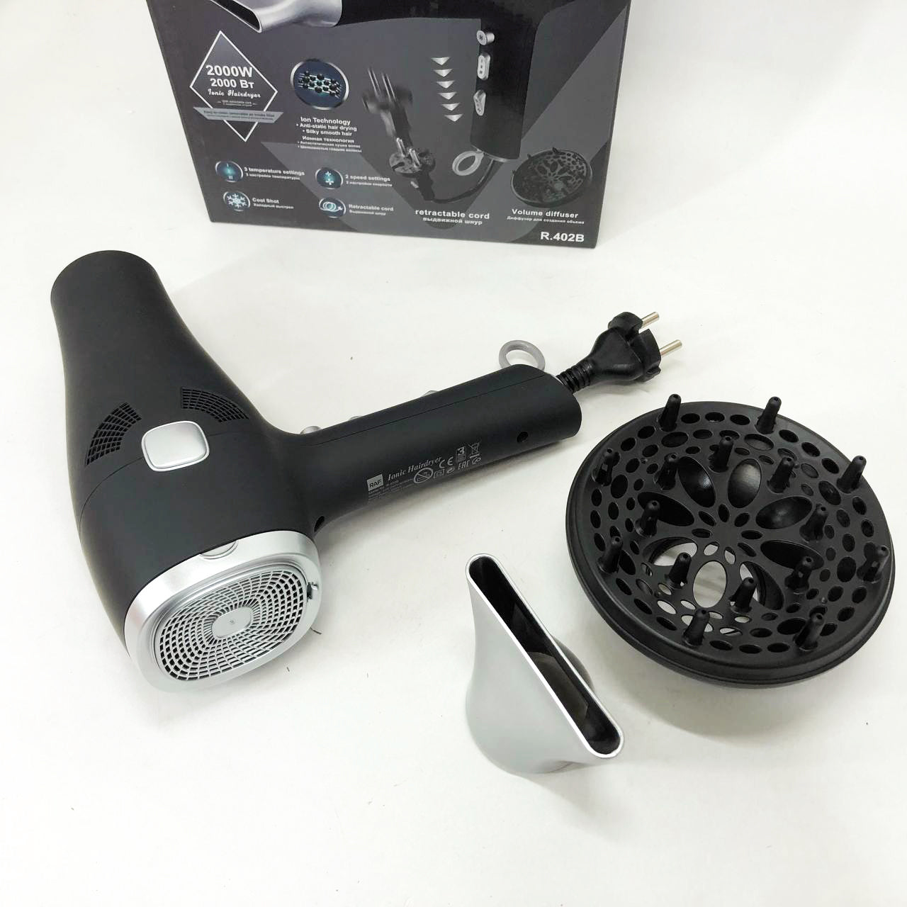 Фен для волос RAF R.402B 2400 Вт