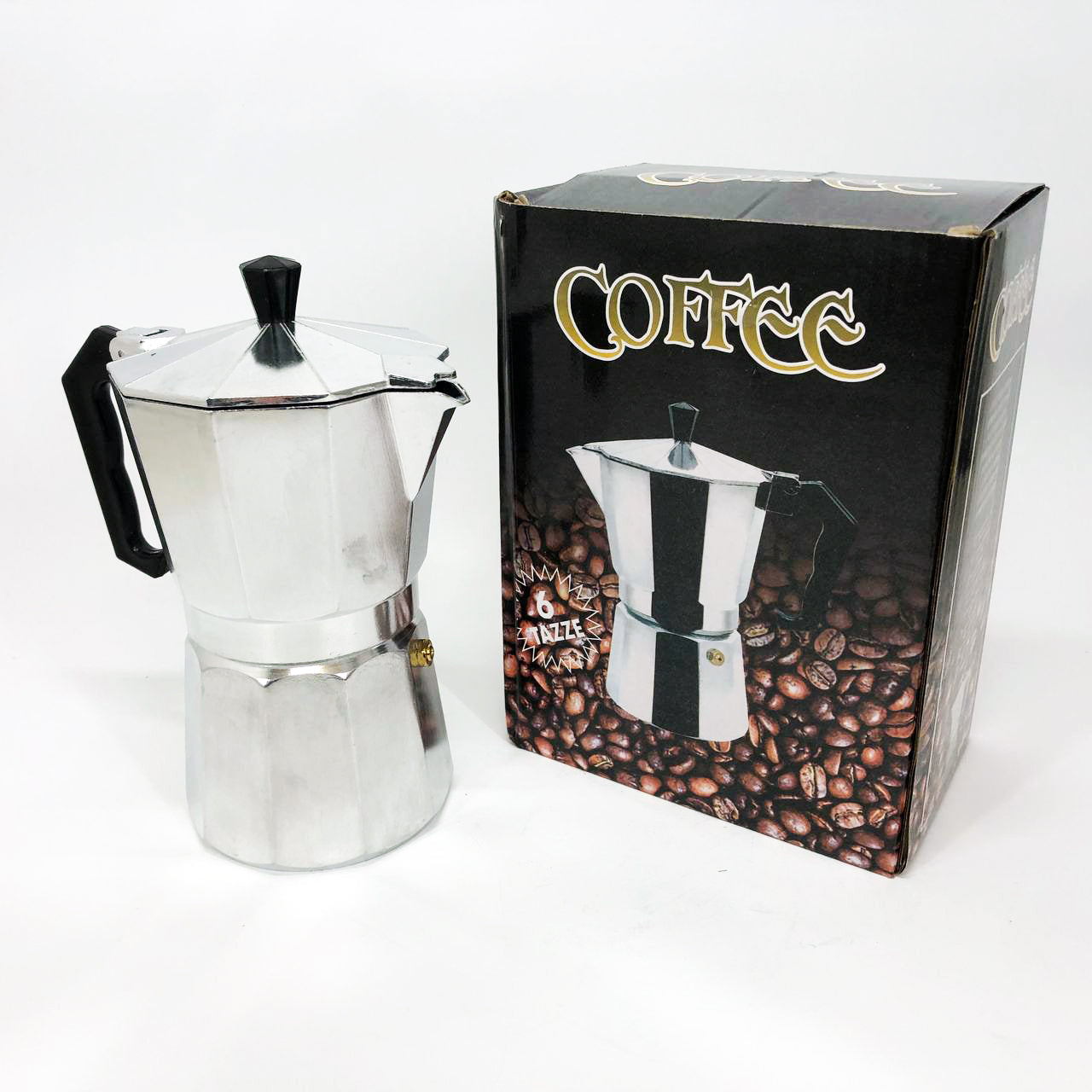 Кофеварка гейзерная из нержавеющей стали UNIQUE UN-1912 270 мл, Гейзерная кофеварка 3 чашки