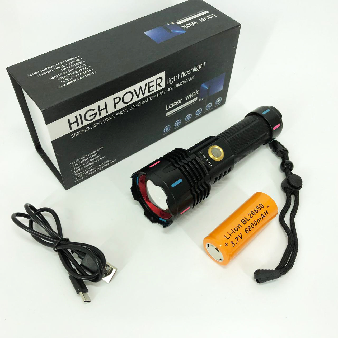 Фонарь X-BALOG FLUORESCENCE G671/G25 PM30-TG, Сверхмощный фонарик, Яркий фонарик, Качественный фонарик