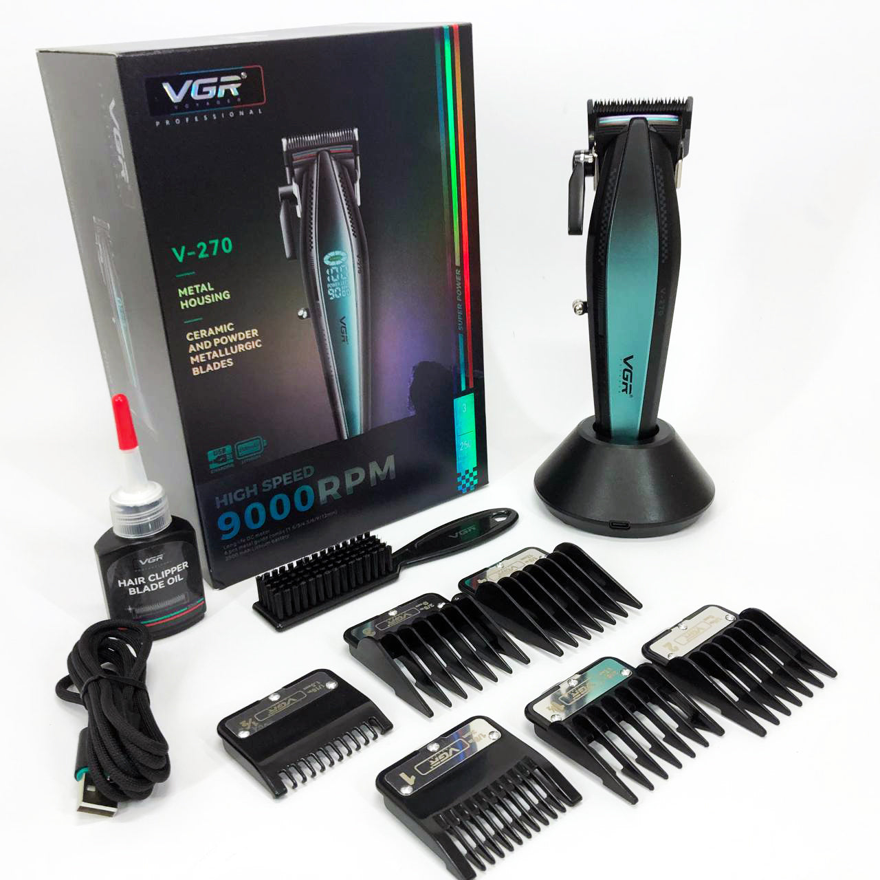 Аккумуляторная машинка для стрижки VGR V-270