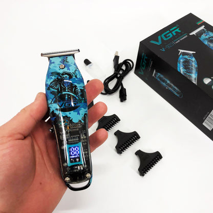Триммер для волос и бороды профессиональный VGR V-923 аккумуляторный с LED-индикатором