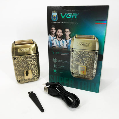 Электробритва-шейвер VGR V-336 LED Display мужская профессиональная для сухого и влажного бритья металлическая