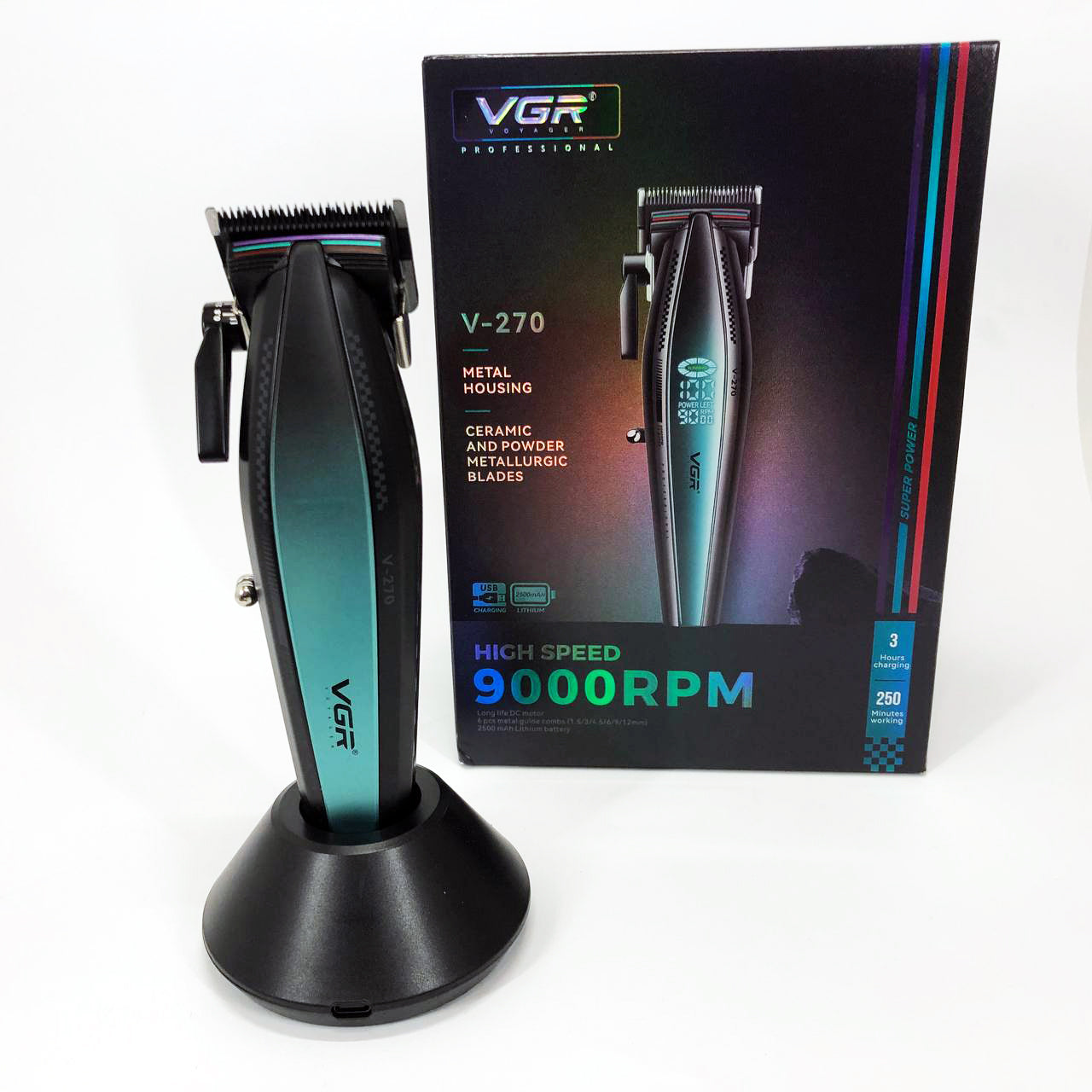 Аккумуляторная машинка для стрижки VGR V-270
