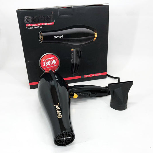 Фен Gemei GM-1765 Профессиональный фен для волос две скорости и три режима для сушки и укладки волос