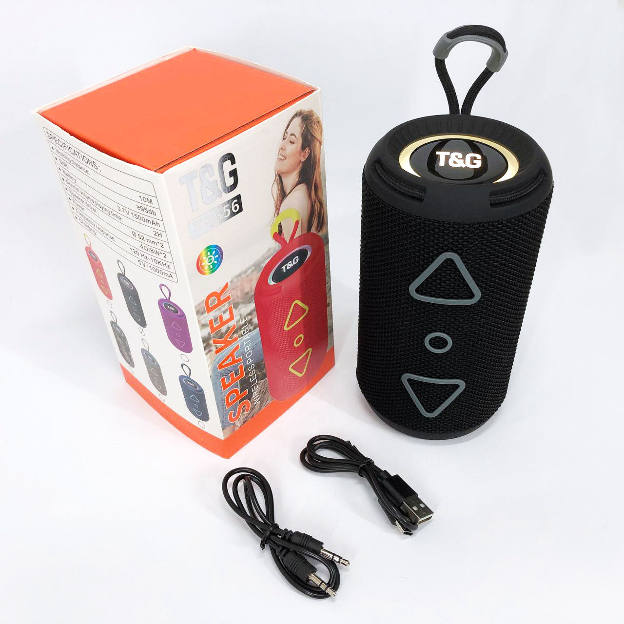 Bluetooth колонка портативная TG656 FM-радио, аккумуляторная колонка для музыки. Цвет: черный