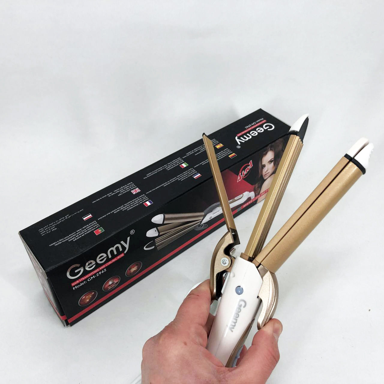 Выпрямитель для волос GEMEI GM-2962 4в1, плойка утюжок выпрямитель, профессиональный утюжок