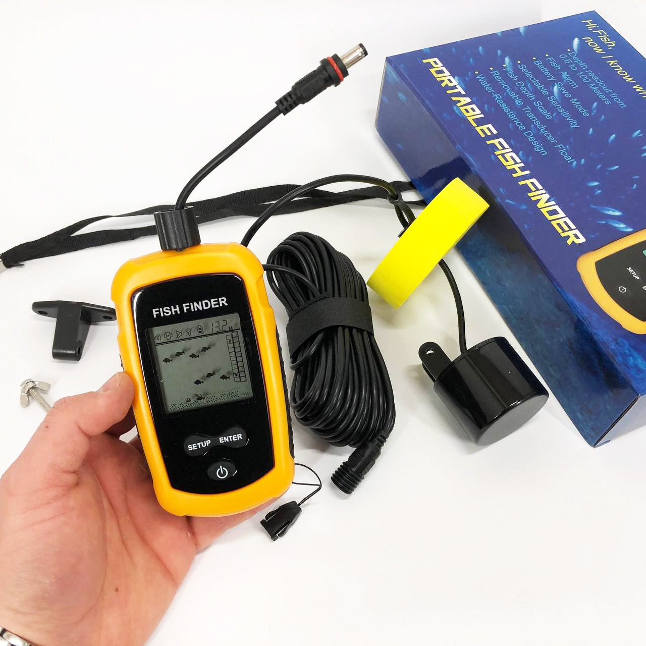 Эхолот портативный Fish Finder до 100м сонар портативный универсальный