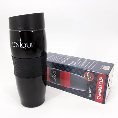 Термокружка UNIQUE UN-1073 0.38 л, Термос для питьевой воды туристический. Цвет: черный