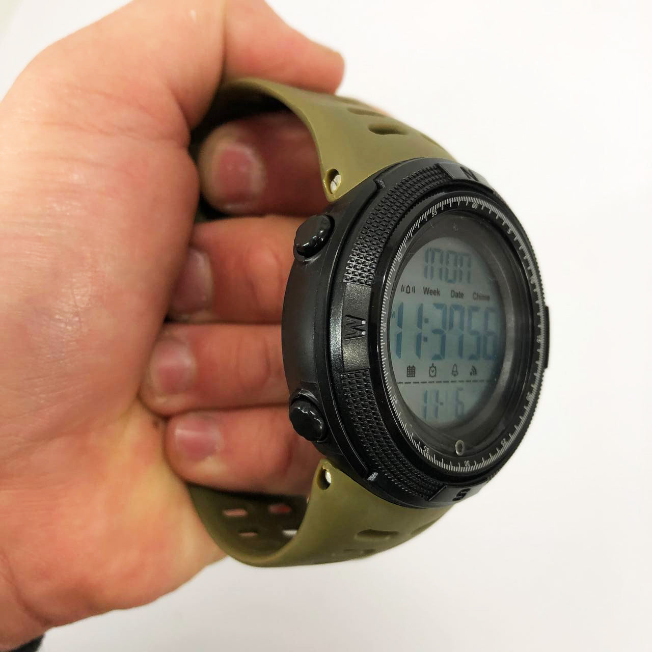 Часы наручные мужские SKMEI 2070AGWT ARMY GREEN, армейские часы противоударные. Цвет: зеленый