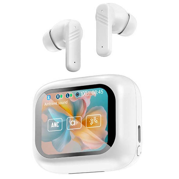 Наушники беспроводные LX-10 TWS Earbuds с LED дисплеем, Блютуз гарнитуры, Вакуумные наушники. Цвет: белый