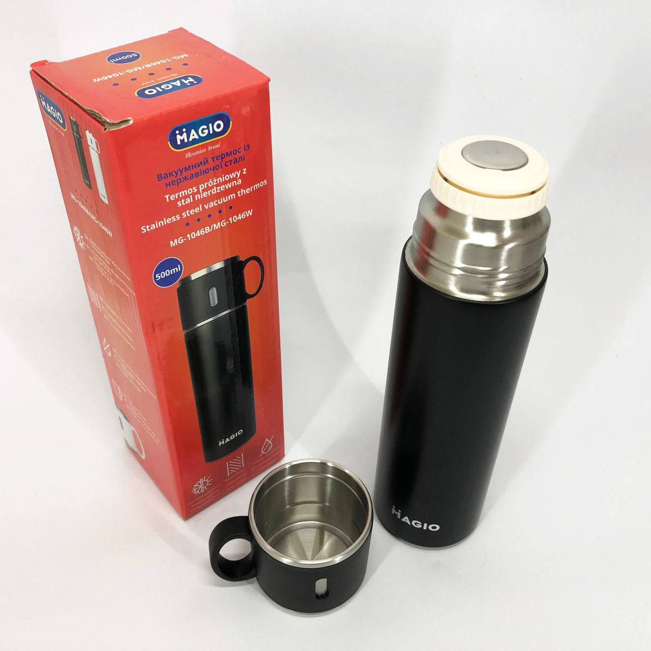 Термос MAGIO MG-1046B 0.5 л, Термос для спортсменів, Термокружка з вакуумною ізоляцією