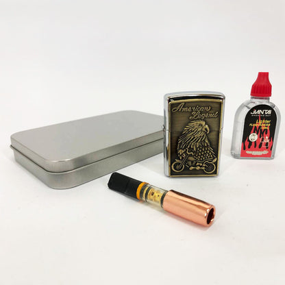 Зажигалка бензиновая в подарочной коробке N5, ветрозащитная зажигалка, зажигалка бензин