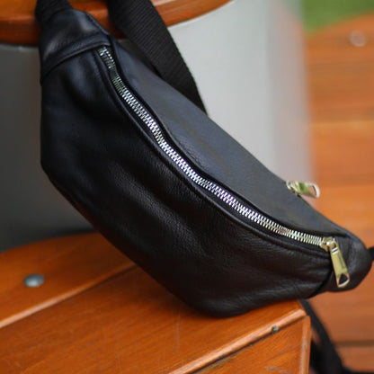 Бананка кожаная. Сумка на пояс из кожи, Универсальная сумка нагрудная, Практичная сумка на пояс