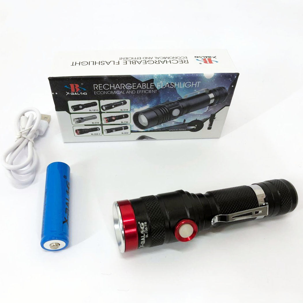 Фонарик тактический ручной Bailong BL-736-T6, фонарик светодиодный ручной аккумуляторный портативный