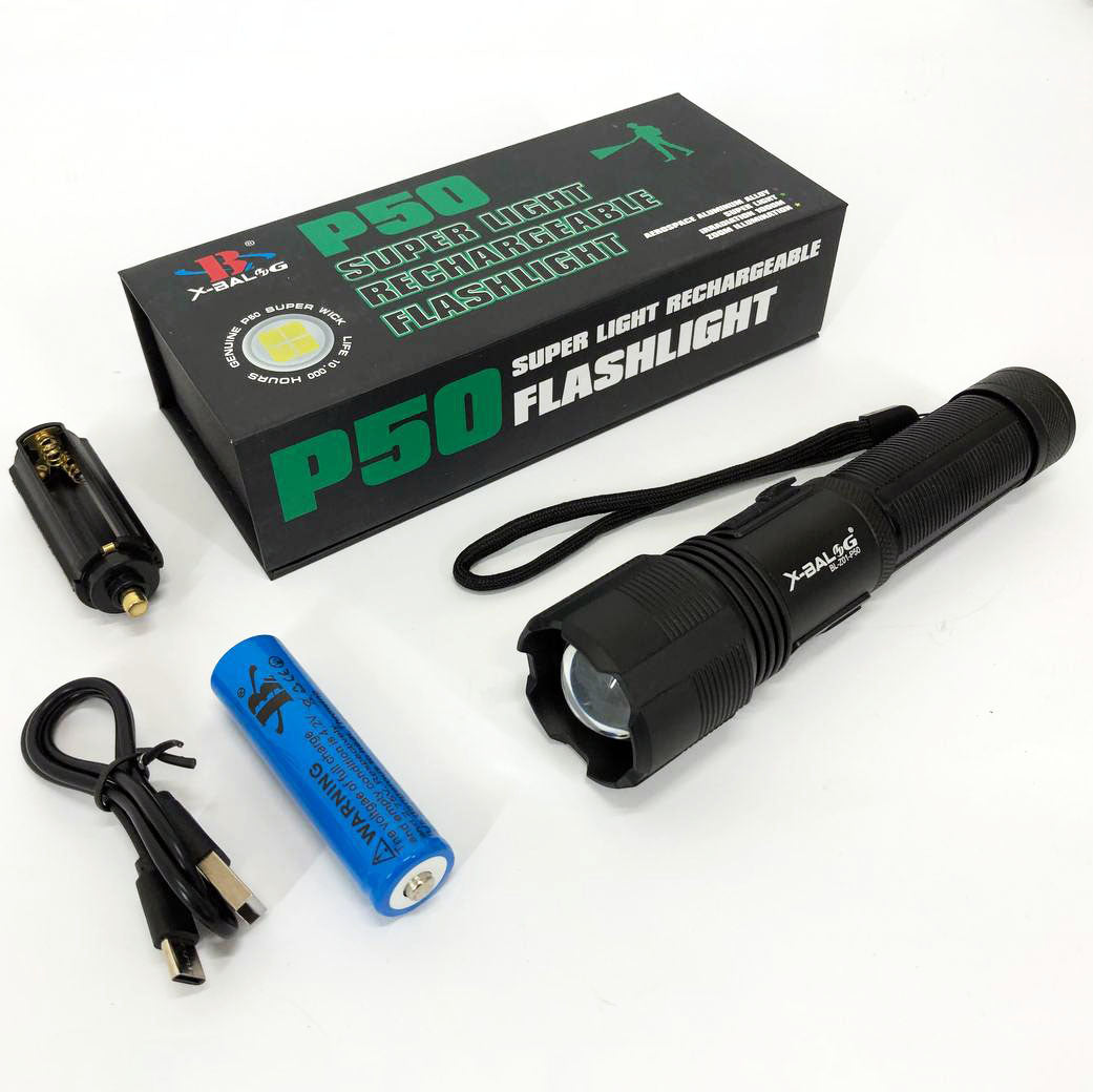 Фонарик ручной тактический Bailong BL-Z01-P50, сверхмощный фонарик, тактические фонари для охоты