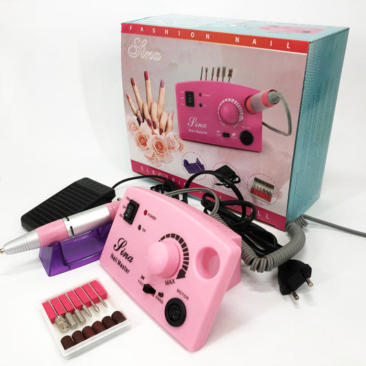 Фрезер DM-211 на 65 Вт - 45000 об./мин. для маникюра и педикюра с педалью и дополнительными насадками